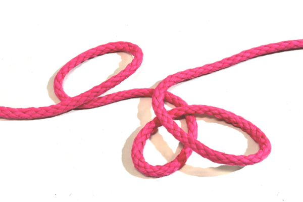 Geflochtene Kordel - Ø 10 mm UNI Pink Baumwolle
