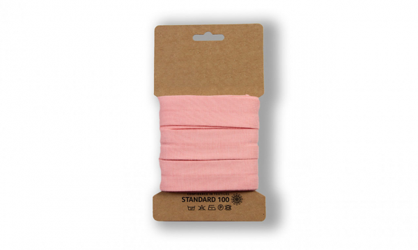 3 Meter Jersey Schrägband LIGHT Rose 20mm