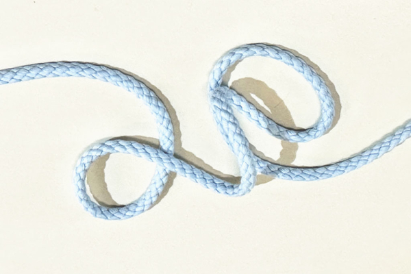 Geflochtene Kordel - Ø 10 mm UNI Babyblau Baumwolle
