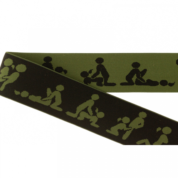 Kamasutra Gummiband elastisch 40 mm ~ Army