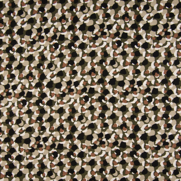 Viskose Twill ~ Mix Punkte Army