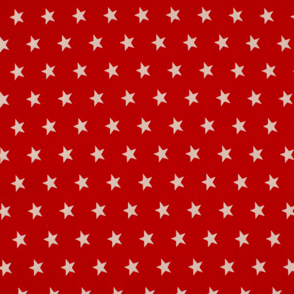Baumwolle ~ Sterne auf Rot