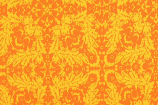 Strick Jacquard ~ Blumen Muster Orange Gelb
