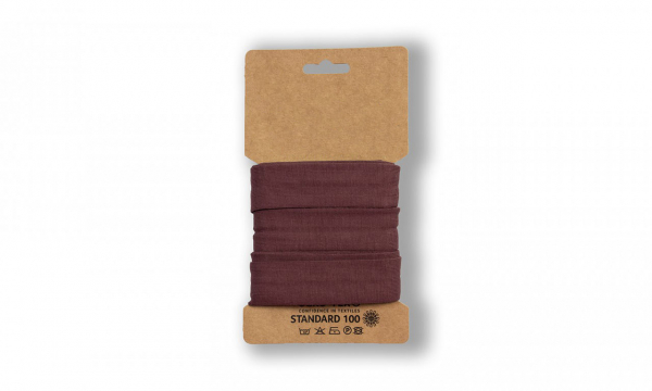 3 Meter Jersey Schrägband Dunkel Bordeaux 20mm