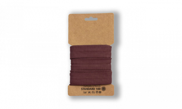 3 Meter Jersey Schrägband Dunkel Bordeaux 20mm