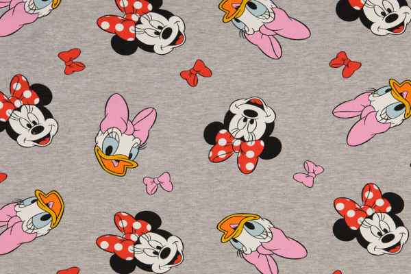 Lizenz Walt Disney French Terry Sweat ~ Daisy Duck & Minnie Mouse angeraut Kuschelsweat