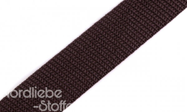 PP Gurtband 25mm schockobraun