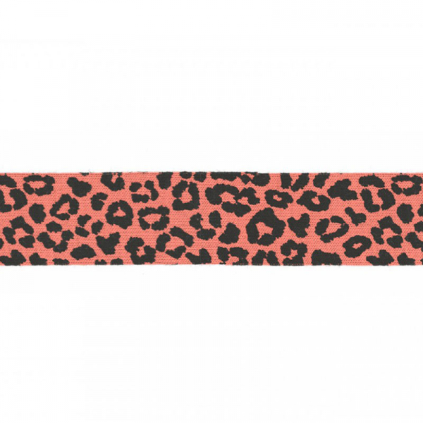 3 Meter Jersey Schrägband 20 mm Leopard Peach