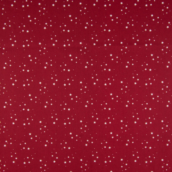 Baumwolle ~ zarte Sterne auf Rot