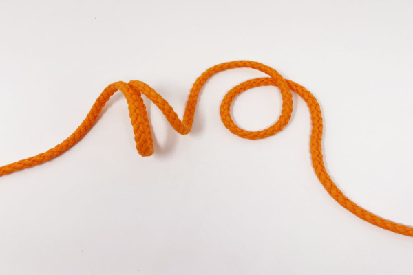 Geflochtene Kordel - Ø 10 mm UNI Orange Baumwolle