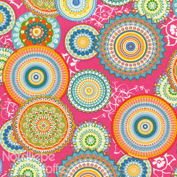 Dekostoff Canvas ~ Mandala Multicolor