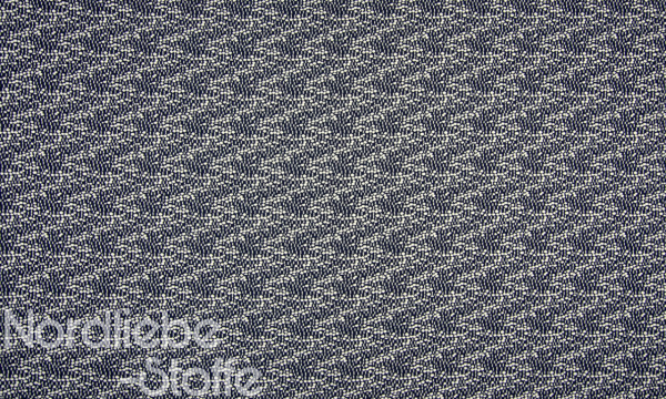 GOTS ORGANIC BIO Jersey ~ Retro Muster Punkte Striche dunkelblau