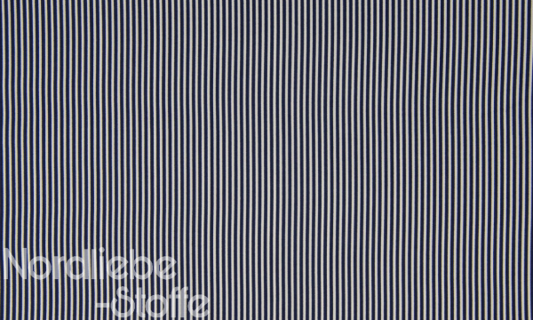 Baumwolle ~ zarte Streifen Navy Weiß