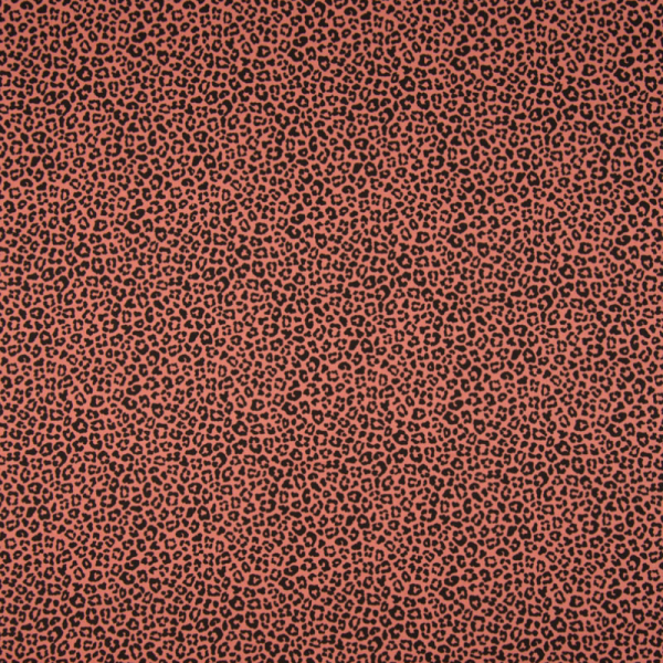 Baumwolle ~ Leoprint auf Dark Peach