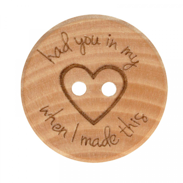 HOLZ Knopf ~ had you in my heart when i made this 25mm