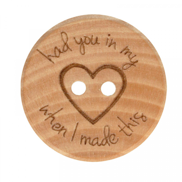 HOLZ Knopf ~ had you in my heart when i made this 20 mm